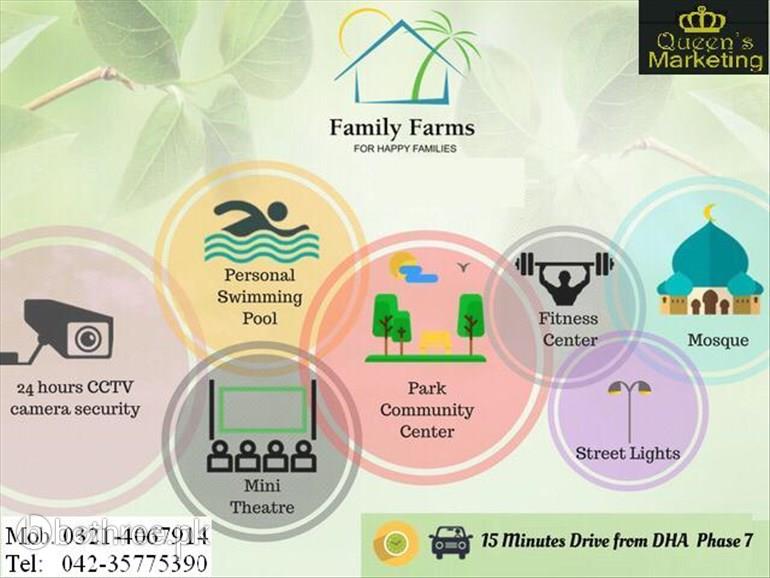 6 Kanal Family FarmHouse Available on installment Near DHA Phase 7 and Barki road